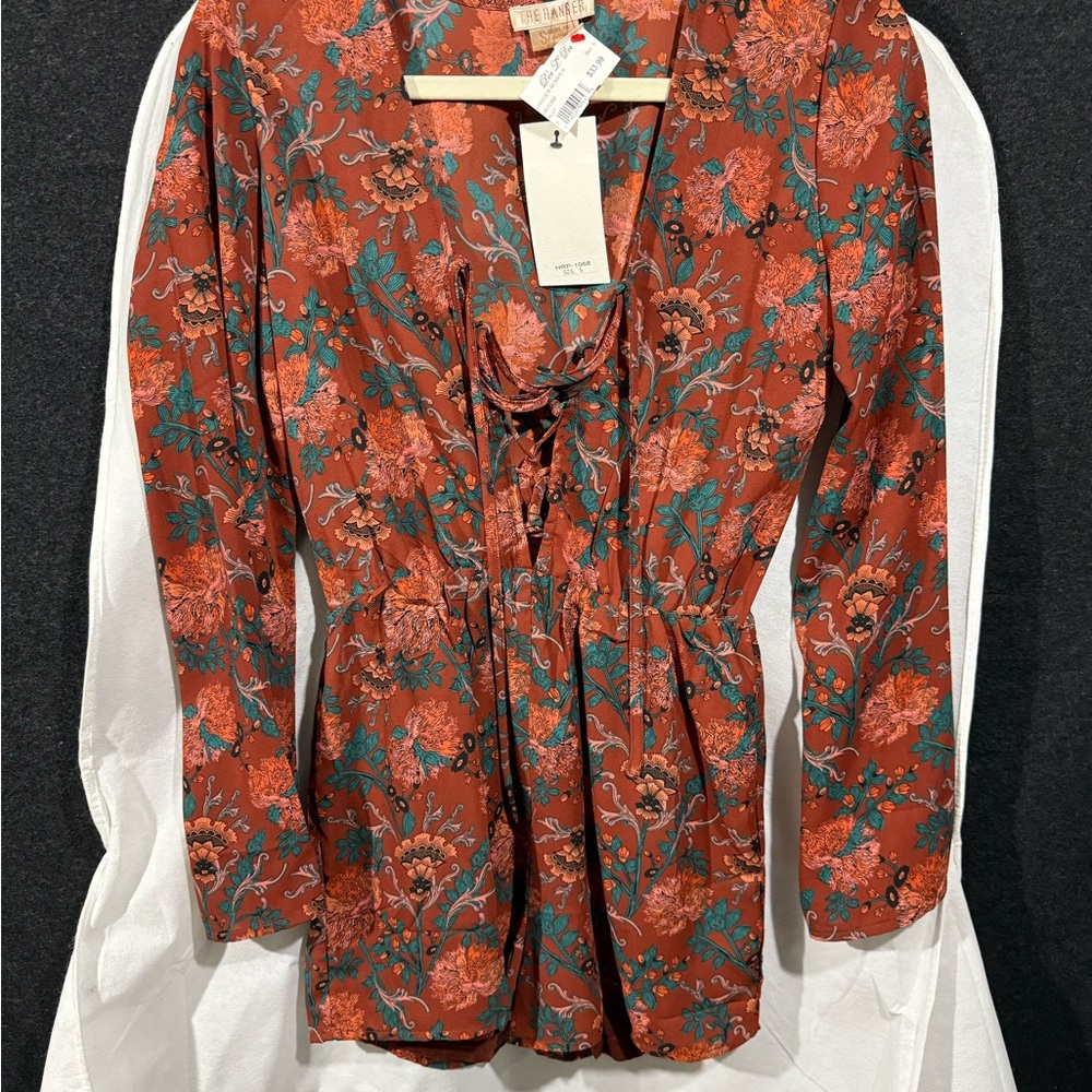 The Hanger Rust Floral Blouse